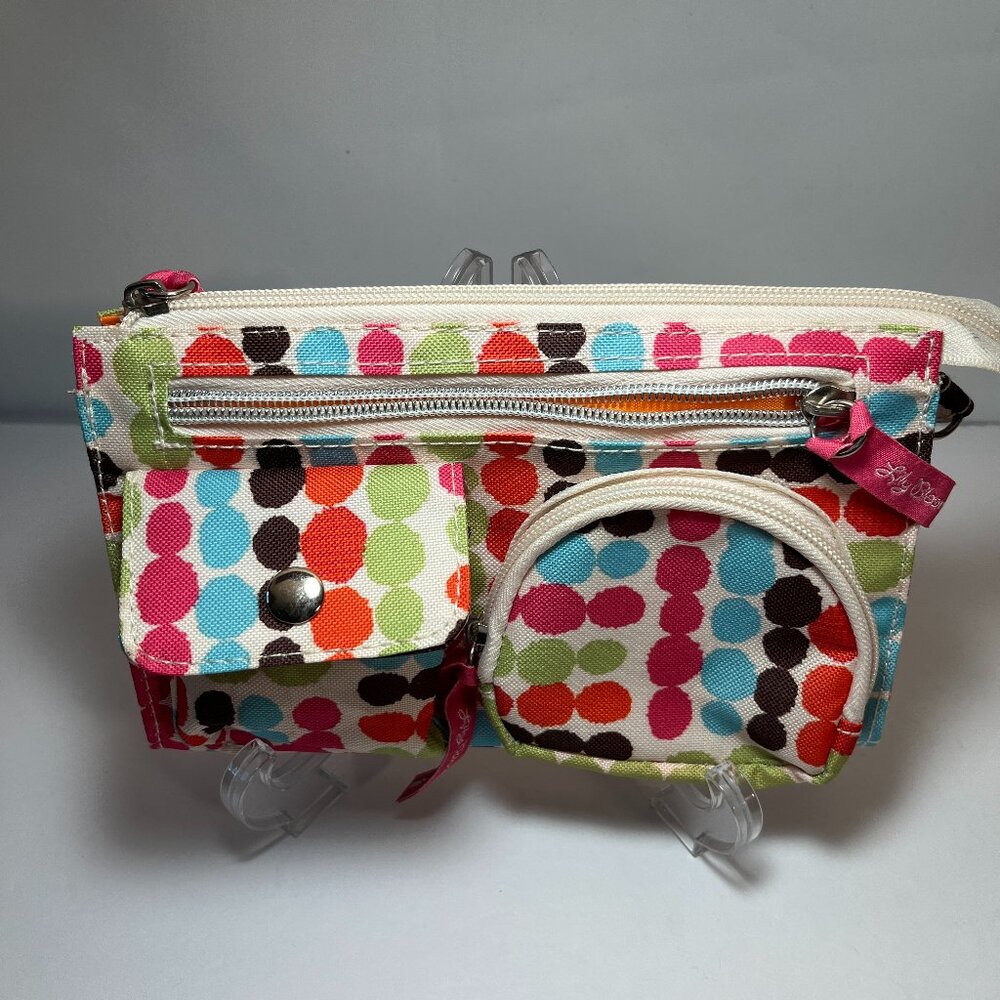 Lily Bloom Wristlet Wallet Multi Color Dots - image 1